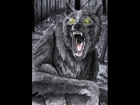 Cryptids and Monsters:  Michigan Dogman, bipedal canine-like cryptid with fearsome howl and eyes
