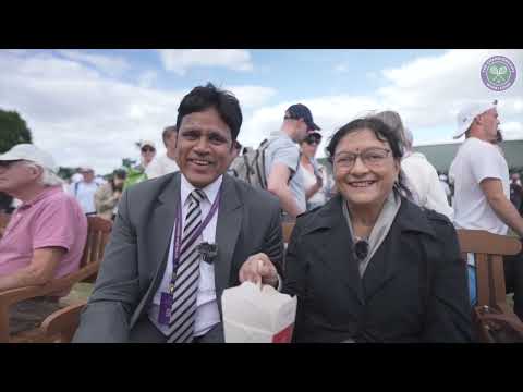 Indian couple celebrates 36th anniversary at Wimbledon