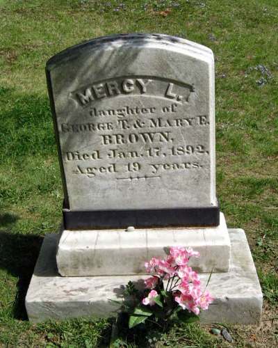 Ghost of Mercy Lena Brown 2 Mercy's gravestone