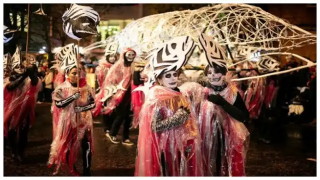 15 Best Halloween Festivals in the World (2026) Derry Halloween illuminated street carnival