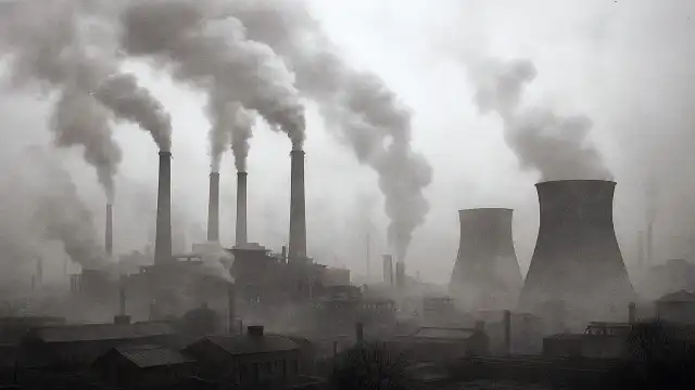London’s factories releasing smoke