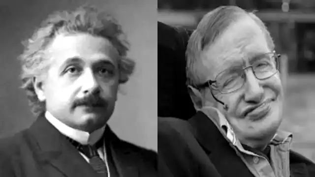 Albert Einstein and Stephen Hawking