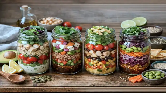 Mason Jar Anti-Sog salads