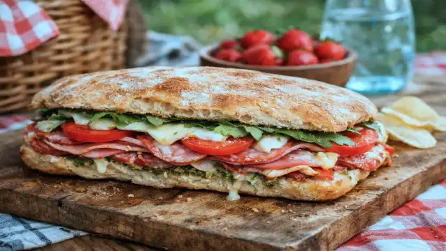 Squished Picnic Ciabatta