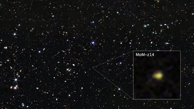 James Webb’s 3 Unexplained Discoveries Rewriting the Universe galaxy MoM-z14