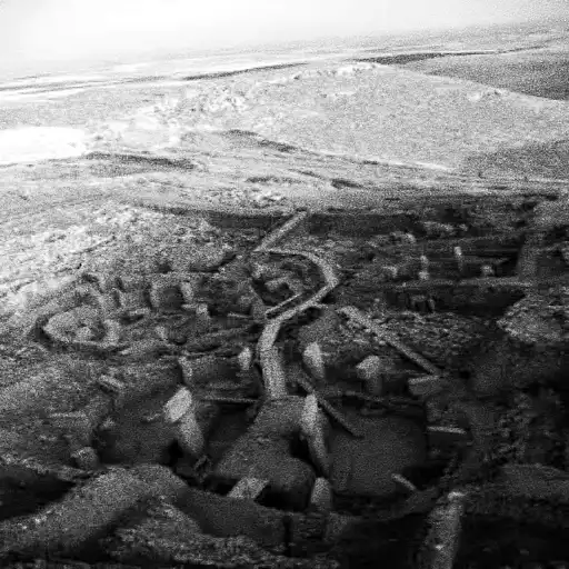Aerial overview of the Göbekli Tepe excavation