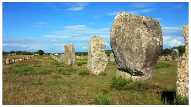 Carnac's towering Neolithic granite menhirs in Brittany