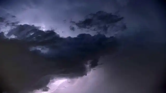 Dense cloud cover hiding high-altitude