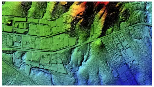 LiDAR elevation scan revealing hidden landscape anomalies