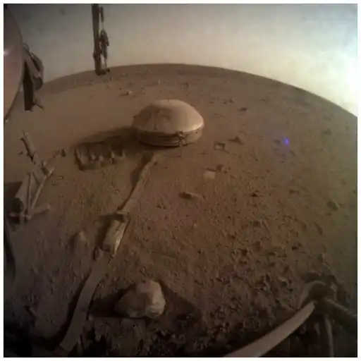 NASA's InSight lander on the Martian surface