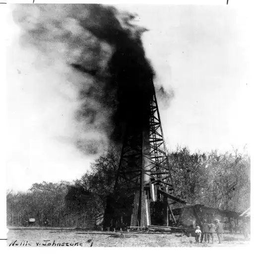 Oil gusher in Osage County