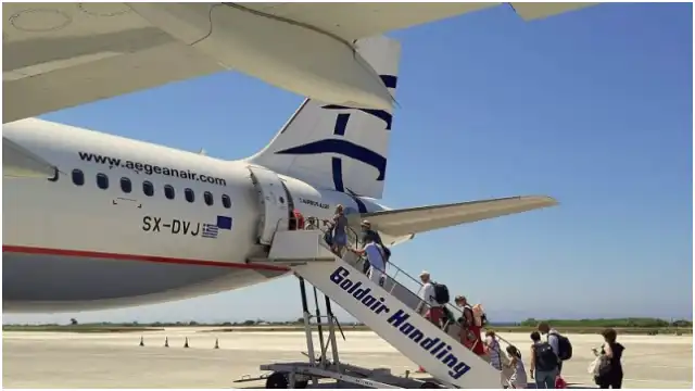 Ferries vs Flights in Greece: Best Way to Island Hop Domestic flight boarding in Greece