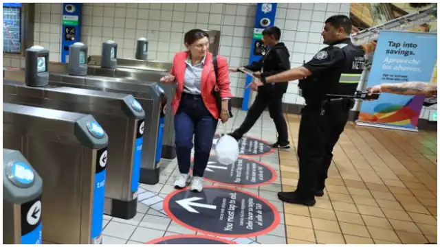 How to Get Around Los Angeles Without a Car (2026 Guide) Metro turnstiles with TAP readers