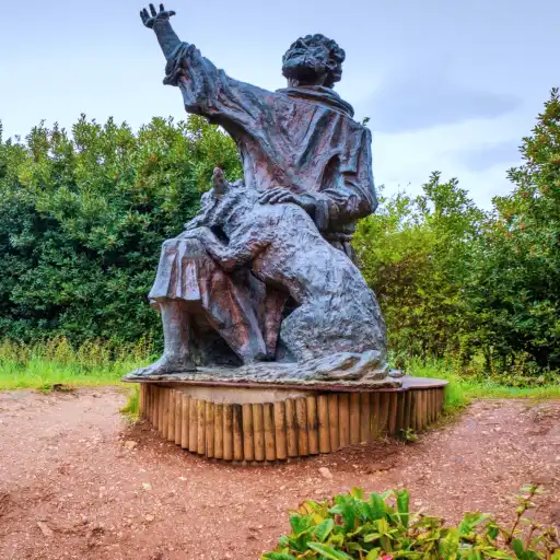 Statue of Francis and the Wolf of Gubbio