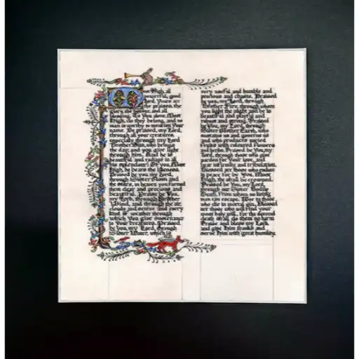 manuscript of the Canticle of the Sun