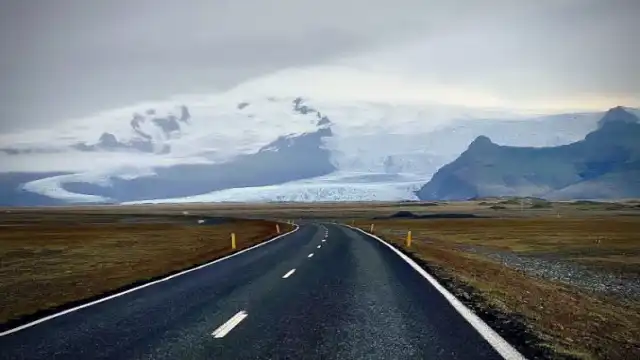 Route 1 cutting through Iceland