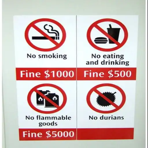 Singapore MRT Rules & Fines: Avoid the $500 Fine Singapore MRT fine signboard