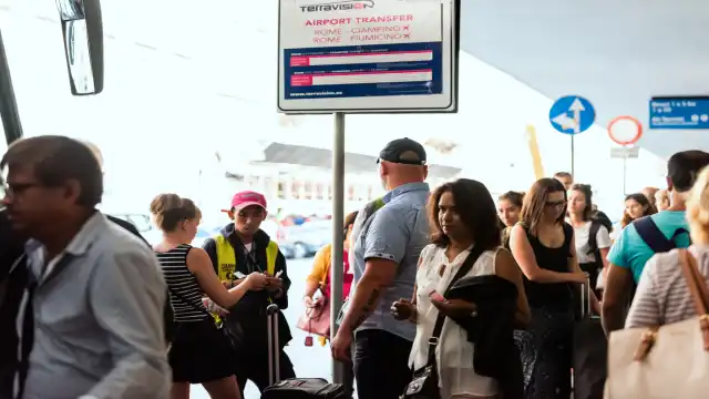 Terravision airport bus stop