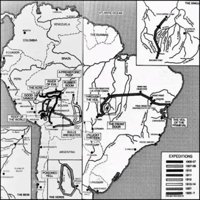 Is the Lost City of Z Real? Mystery of Percy Fawcett Explained Map of Percy Fawcetts Expeditions