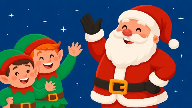 santa clause and elves
